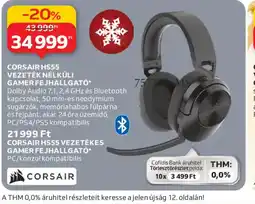 Auchan Corsair hs55 vezeték nélküli gamer fejhallgat ajánlat