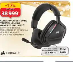 Auchan Corsair void elite v1/2 vezeték nélküli gamer fejhallgat ajánlat