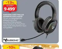 Auchan Subsonic soectra led gamer fejhallgat ajánlat