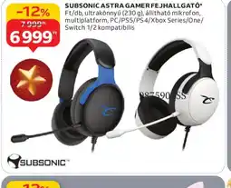 Auchan Subsonic astra gamer fejhallgat ajánlat