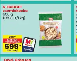 Spar S-BUDGET zsemlekocka ajánlat