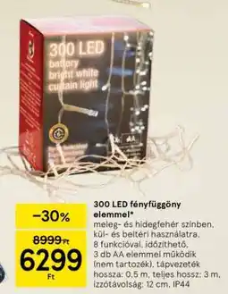 Tesco 300 LED fényfüggöny elemmel ajánlat