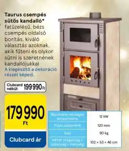 Tesco Taurus csempés sütős kandalló ajánlat