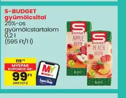 Spar S-BUDGET gyümölcsital ajánlat