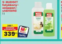 Spar S-BUDGET folyékony szappan-utántöltő ajánlat