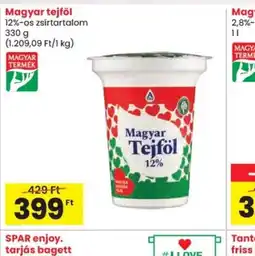 Spar Magyar tejföl ajánlat