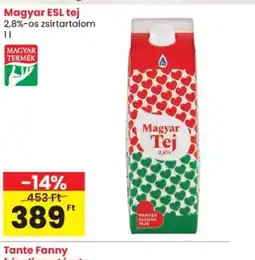 Spar Magyar ESL tej ajánlat