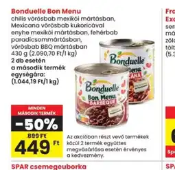 Spar Bonduelle Bon Menu ajánlat
