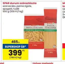 Spar SPAR durum száraztészta ajánlat