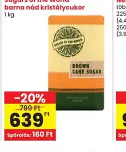 Spar Sugars of the World barna nád kristálycukor ajánlat