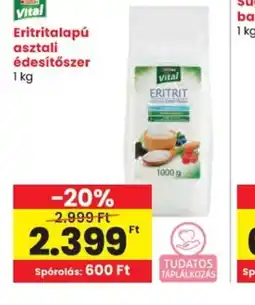 Spar Eritrit alapú asztali édesítőszer ajánlat