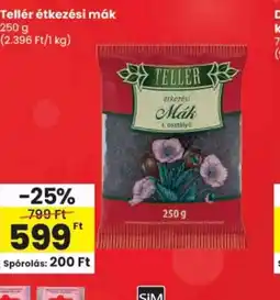 Spar Teller étkezési mák ajánlat