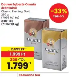Spar Douwe Egberts Omnia őrölt kávé ajánlat