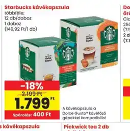 Spar Starbucks kávékapszula ajánlat