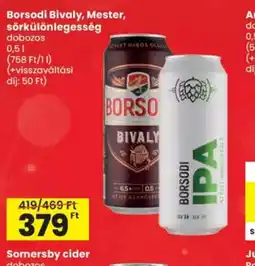 Spar Borsodi Bivaly, Mester, sörkülönlegesség ajánlat
