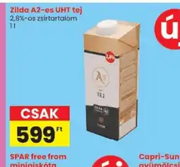 Spar Zilda A2-es UHT tej ajánlat