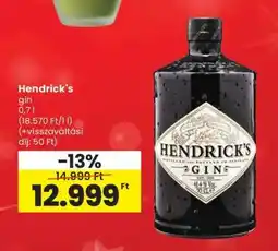 Spar Hendrick's Gin ajánlat
