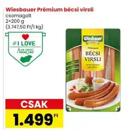 Spar Wiesbauer Prémium bécsi virsli ajánlat