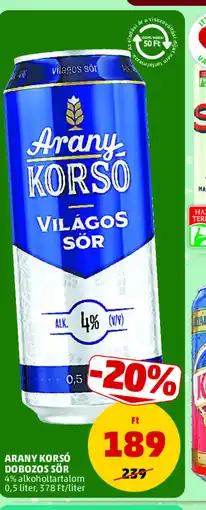 PENNY ARANY KORS VILÁGOS SÖR ajánlat