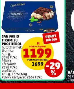 PENNY SAN FABIO TIRAMISU, PROFITEROL ajánlat