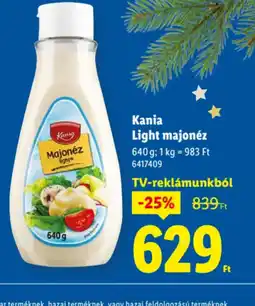Lidl Kania Light majonéz ajánlat