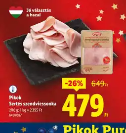 Lidl Pikok Sertés szendvics sonka ajánlat