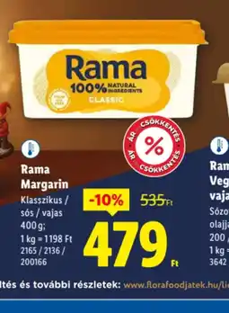 Lidl Rama Margarin ajánlat