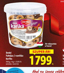 Lidl Detki Fahéjas/vaníliás karika ajánlat