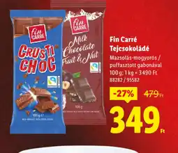 Lidl Fin Carré Tejcsokoládé ajánlat