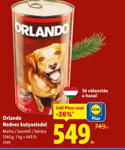 Lidl Orlando Nedves kutyaeledel ajánlat