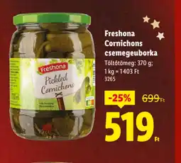Lidl Freshona Cornichons csemegeuborka ajánlat