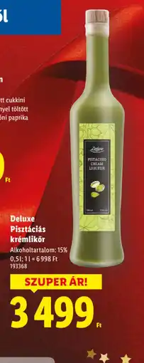 Lidl Deluxe Pisztáciás krémlikőr ajánlat