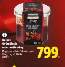 Lidl Deluxe Gyümölcsös morzsaléksütemény ajánlat