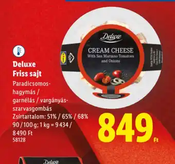 Lidl Deluxe Friss sajt ajánlat