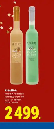 Lidl LIQUORE Krémlikőr ajánlat