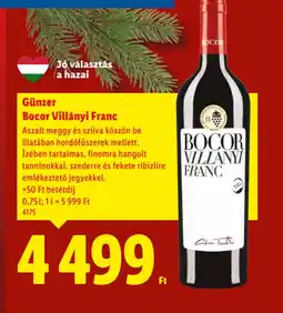 Lidl GÜNZER BOCOR VILLÁNYI FRANC ajánlat