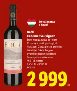 Lidl Bock Cabernet Sauvignon ajánlat