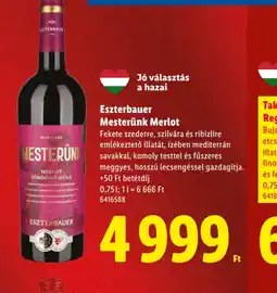Lidl Eszterbauer Mesterünk Merlot ajánlat