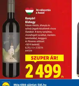 Lidl Konyári Kishegy ajánlat