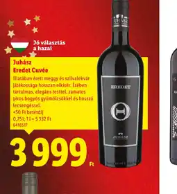 Lidl Juhász Eredet Cuvée ajánlat