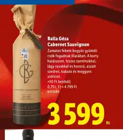 Lidl Balla Géza Cabernet Sauvignon ajánlat