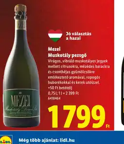 Lidl Mezei Muskotály pezsgő ajánlat