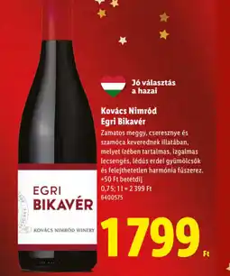 Lidl Kovács Nimrd Egri Bikavér ajánlat