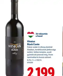 Lidl Vinatus Black Cuvée ajánlat