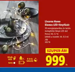 Lidl Livarno Home Elemes LED-fényfüzér ajánlat