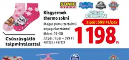 Lidl Kisgyermek thermo zokni ajánlat