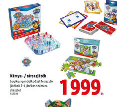 Lidl Paw Patrol kártya/társasjáték ajánlat