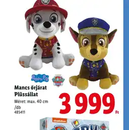 Lidl Mancs őrjárat Plüssállat ajánlat