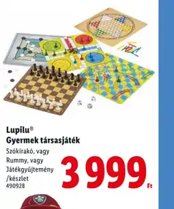Lidl Lupilu Gyermek társasjáték ajánlat
