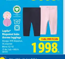 Lidl Lupilu Biopamut baba thermo leggings ajánlat
